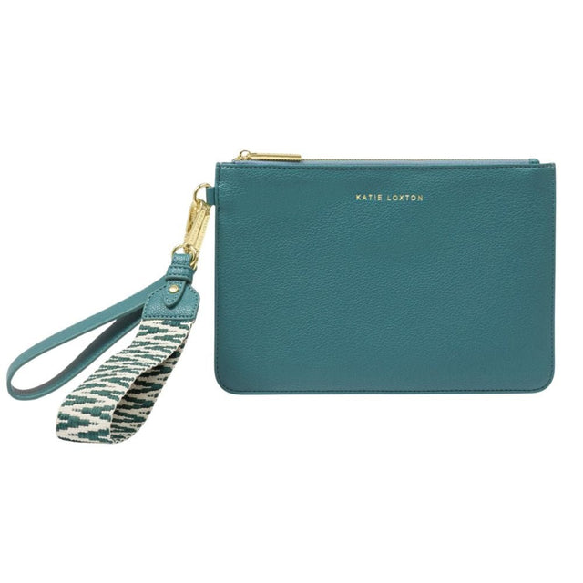 Katie Loxton Hallie Wristlet Pouch - Teal - Old Railway Line Garden Centre