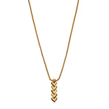 Katie Loxton Heart Link Waterproof Necklace - Gold - Old Railway Line Garden Centre