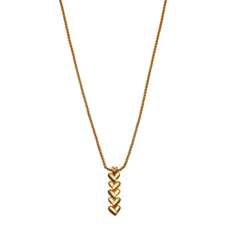 Katie Loxton Heart Link Waterproof Necklace - Gold - Old Railway Line Garden Centre