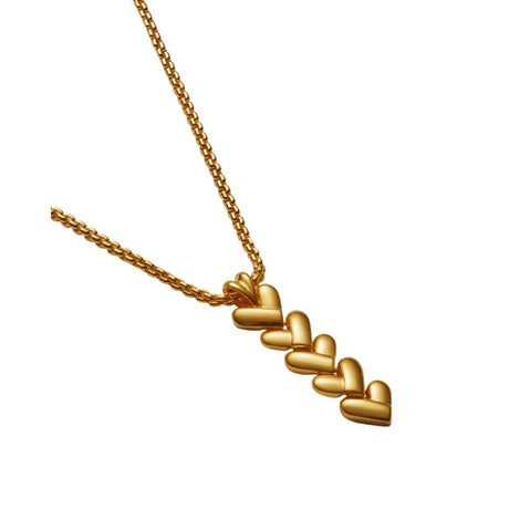 Katie Loxton Heart Link Waterproof Necklace - Gold - Old Railway Line Garden Centre