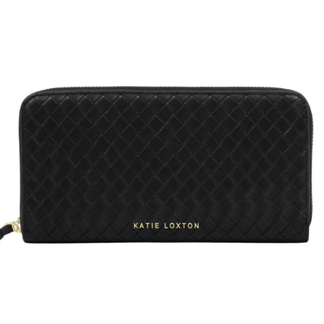 Katie Loxton Large Nova Woven Texture Purse - Black