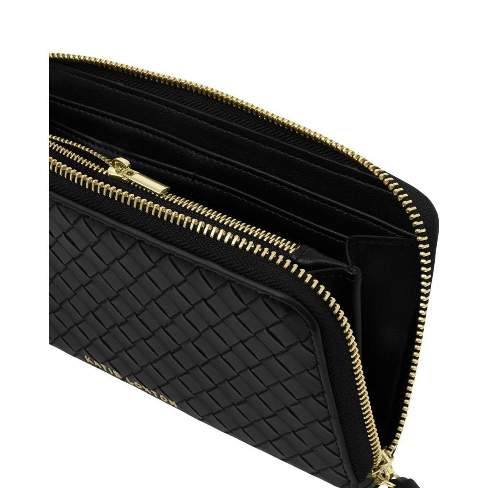Katie Loxton Large Nova Woven Texture Purse - Black