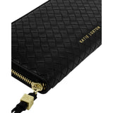 Katie Loxton Large Nova Woven Texture Purse - Black - Old Railway Line Garden Centre