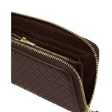 Katie Loxton Large Nova Woven Texture Purse - Chocolate