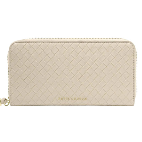 Katie Loxton Large Nova Woven Texture Purse - Oyster