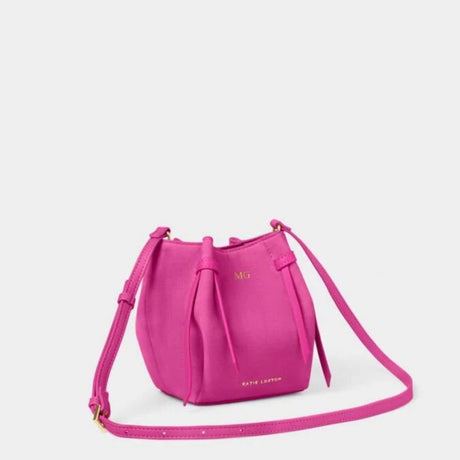 Katie Loxton Magenta Celina Mini Suedette Bucket Bag - Old Railway Line Garden Centre