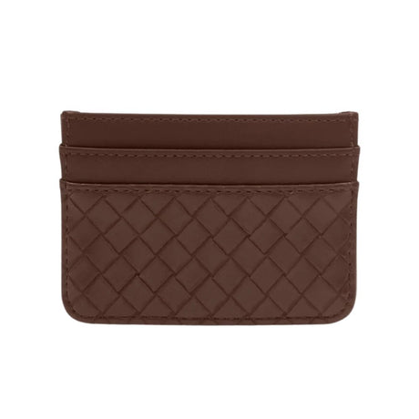 Katie Loxton Nova Woven Texture Card Holder - Chocolate
