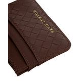 Katie Loxton Nova Woven Texture Card Holder - Chocolate
