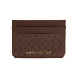 Katie Loxton Nova Woven Texture Card Holder - Chocolate - Old Railway Line Garden Centre