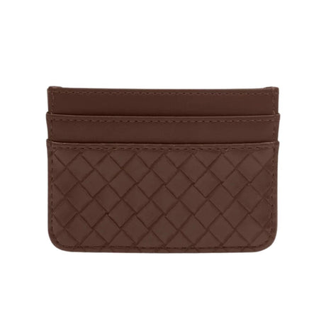 Katie Loxton Nova Woven Texture Card Holder - Chocolate - Old Railway Line Garden Centre