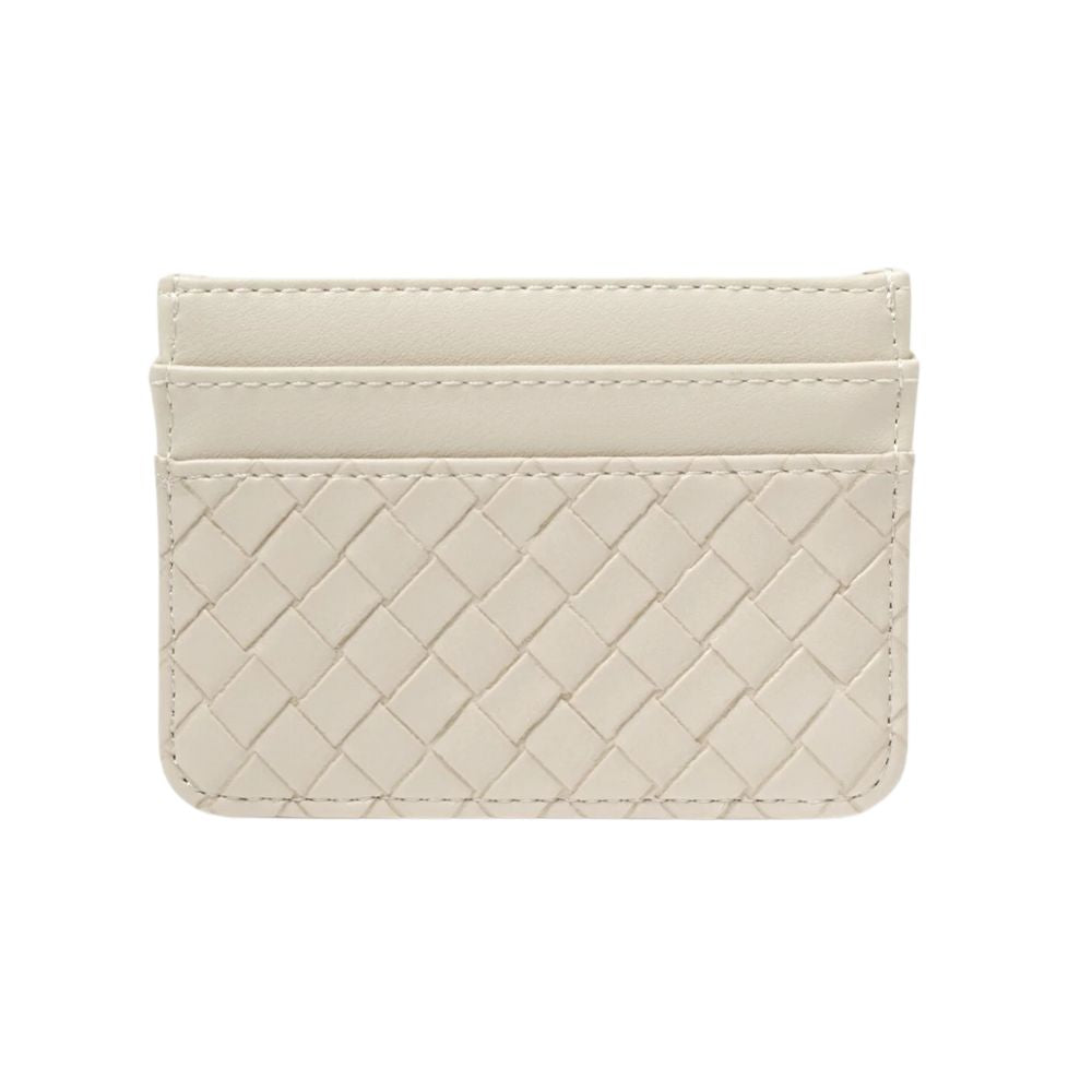 Katie Loxton Nova Woven Texture Card Holder - Off White