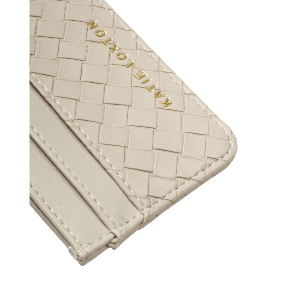 Katie Loxton Nova Woven Texture Card Holder - Off White