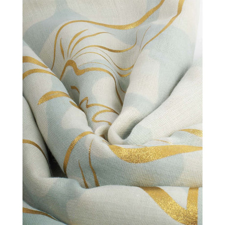 Katie Loxton One Size Printed Foil Scarf - Green Mist - Old Railway Line Garden Centre