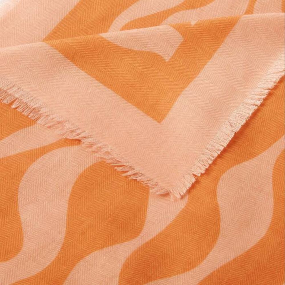 Katie Loxton Orange Ripple Wave Printed Scarf - Old Railway Line Garden Centre
