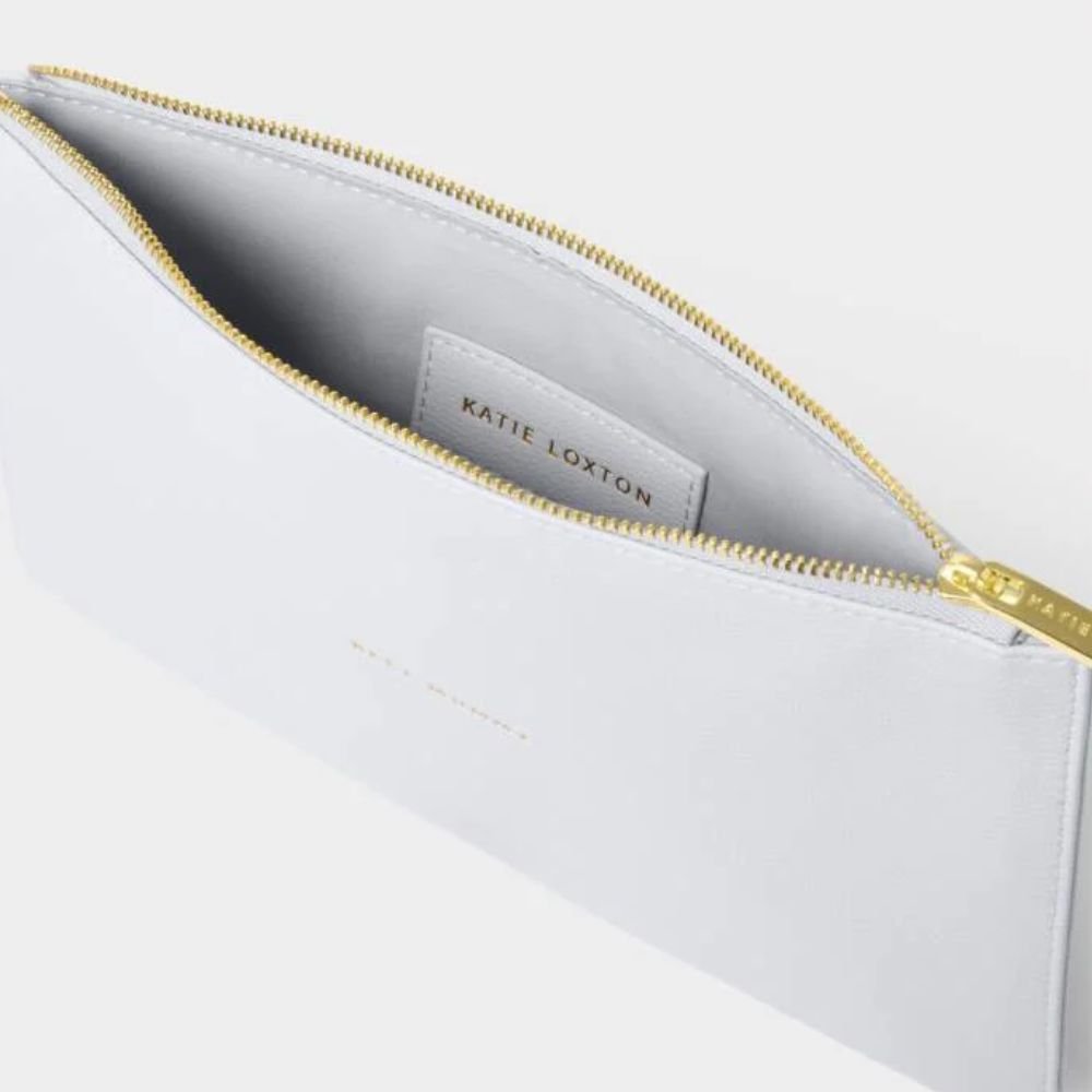 Katie Loxton Powder Blue Sentiment Pouch 'Best Mummy' - Old Railway Line Garden Centre