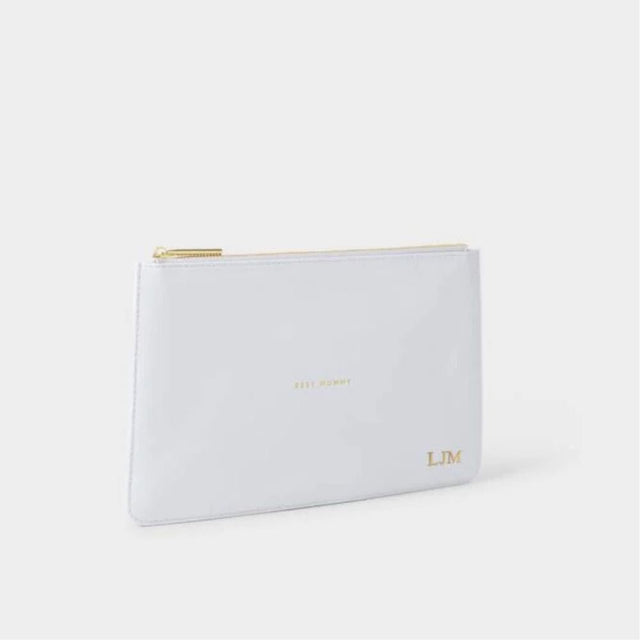 Katie Loxton Powder Blue Sentiment Pouch 'Best Mummy' - Old Railway Line Garden Centre