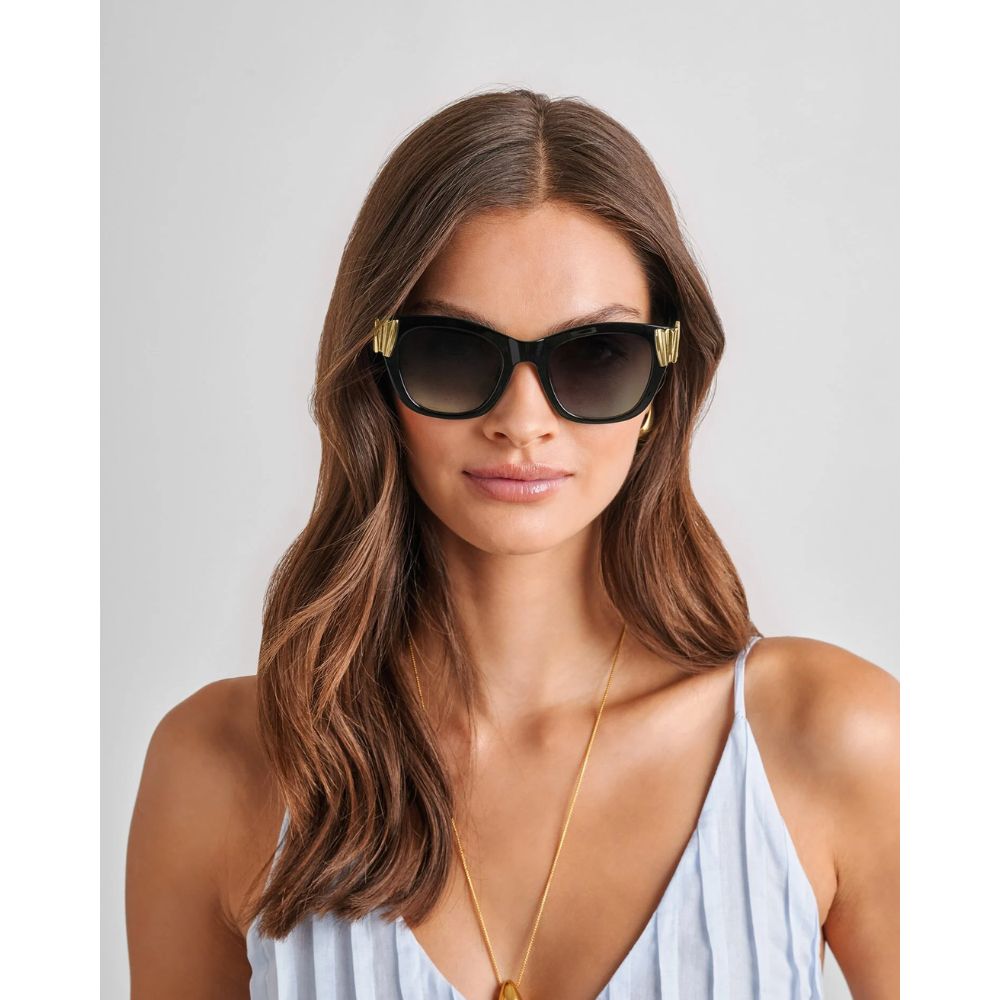 Katie Loxton Seychelles Round Cat-Eye Sunglasses - Black - Old Railway Line Garden Centre