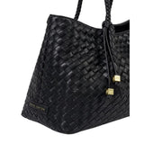Katie Loxton Small Nova Hand Woven Tote Bag - Black - Old Railway Line Garden Centre