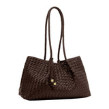 Katie Loxton Small Nova Hand Woven Tote Bag - Chocolate - Old Railway Line Garden Centre