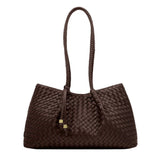 Katie Loxton Small Nova Hand Woven Tote Bag - Chocolate - Old Railway Line Garden Centre
