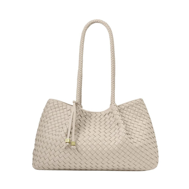 Katie Loxton Small Nova Hand Woven Tote Bag - Oyster - Old Railway Line Garden Centre