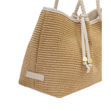 Katie Loxton Small Nova Raffia Shoulder Tote Bag - Natural Oyster - Old Railway Line Garden Centre
