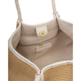 Katie Loxton Small Nova Raffia Shoulder Tote Bag - Natural Oyster - Old Railway Line Garden Centre