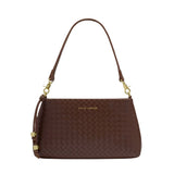 Katie Loxton Small Nova Woven Texture Clutch - Dark Chocolate - Old Railway Line Garden Centre