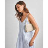 Katie Loxton Small Nova Woven Texture Clutch - Oyster