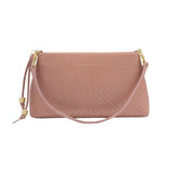 Katie Loxton Small Nova Woven Texture Clutch - Pink Clay - Old Railway Line Garden Centre