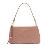 Katie Loxton Small Nova Woven Texture Clutch - Pink Clay