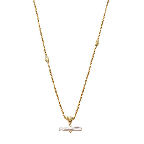 Katie Loxton Sol Pearl Bar Waterproof Necklace - Gold - Old Railway Line Garden Centre