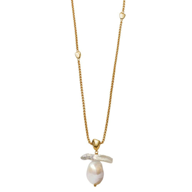 Katie Loxton Sol Pearl Waterproof Necklace - Gold - Old Railway Line Garden Centre