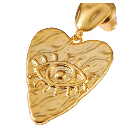 Katie Loxton Solesi Heart Waterproof Earrings - Gold - Old Railway Line Garden Centre