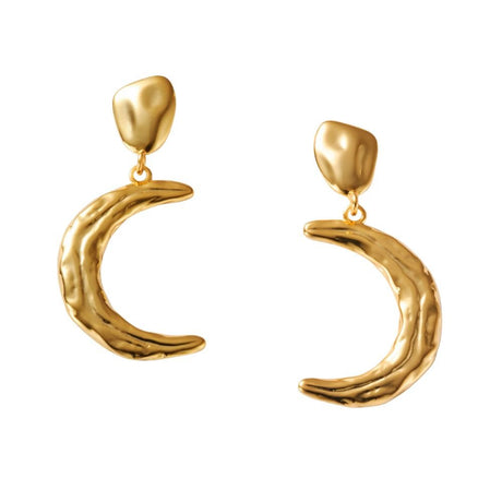 Katie Loxton Solesi Moon Waterproof Earrings - Gold - Old Railway Line Garden Centre