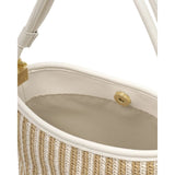 Katie Loxton Sorrento Raffia Striped Bucket Bag - Off White - Old Railway Line Garden Centre