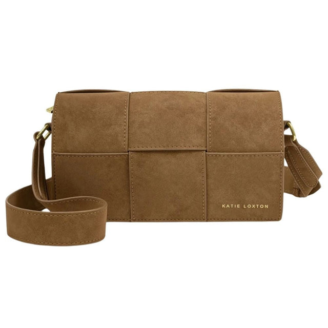 Katie Loxton Taya Suedette Crossbody Bag - Brown - Old Railway Line Garden Centre