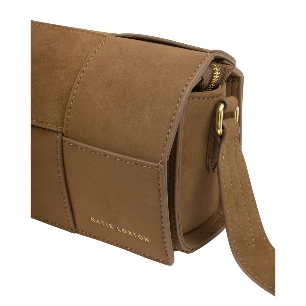 Katie Loxton Taya Suedette Crossbody Bag - Brown - Old Railway Line Garden Centre