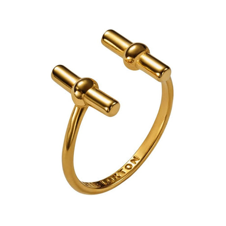 Katie Loxton Themis Waterproof T-Bar Ring - Gold - One Size - Old Railway Line Garden Centre