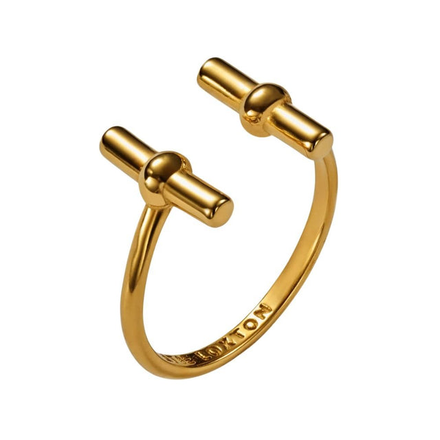 Katie Loxton Themis Waterproof T-Bar Ring - Gold - One Size - Old Railway Line Garden Centre