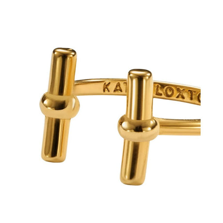Katie Loxton Themis Waterproof T-Bar Ring - Gold - One Size - Old Railway Line Garden Centre