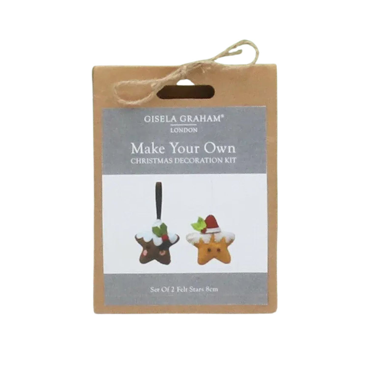 Gisela Graham Make Your Own Santa and Pudding Star Decoration Kit