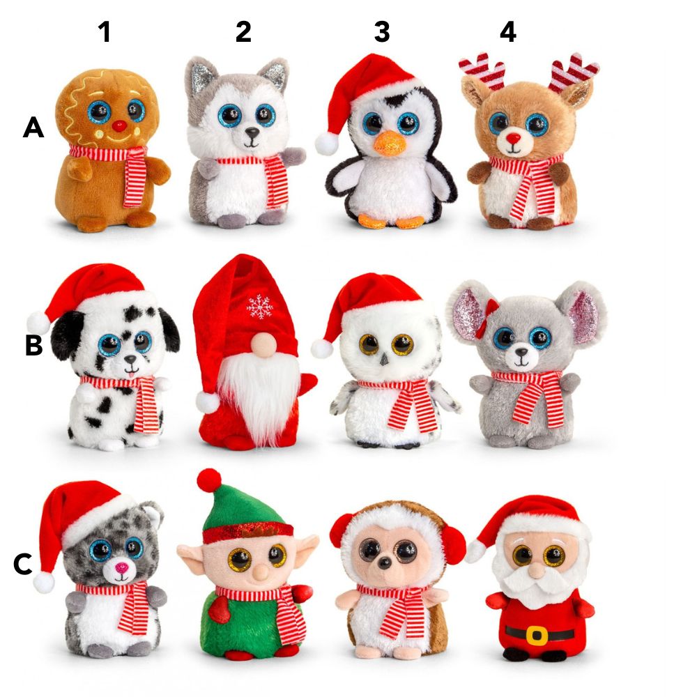 Keel Toys 10cm Mini Motsu Christmas Soft Toys (Choice of 12)
