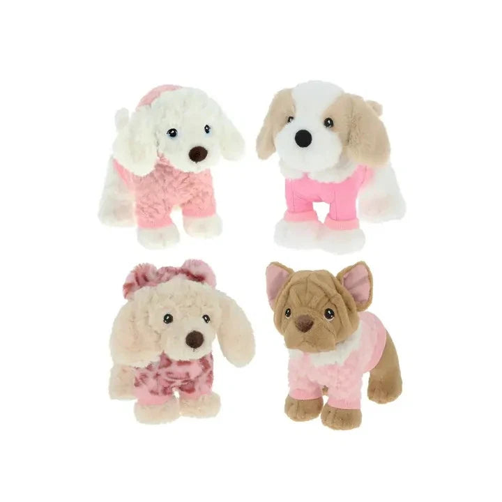 Keel Toys 18cm Puppies with Outfit Plush Soft Plush Toy