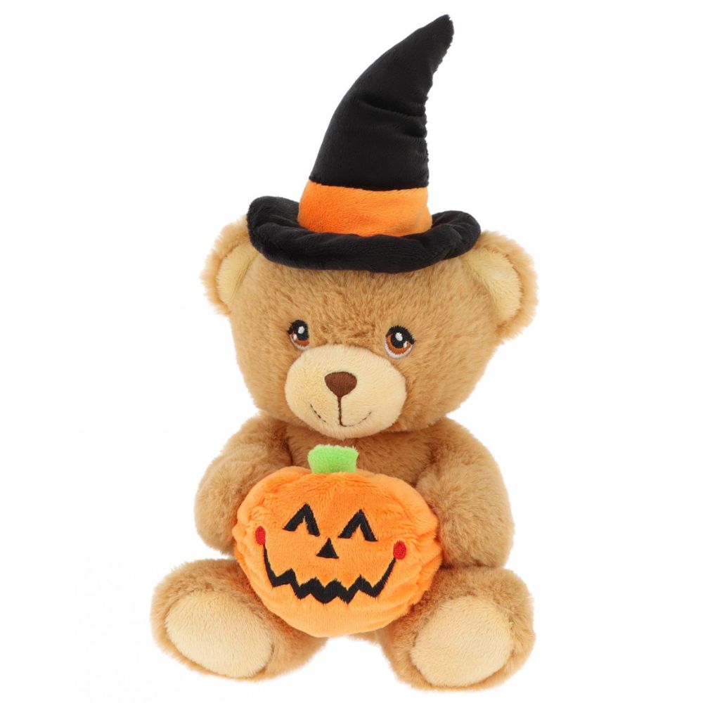 Keel Toys 20cm Bear with Witch Hat & Pumpkin