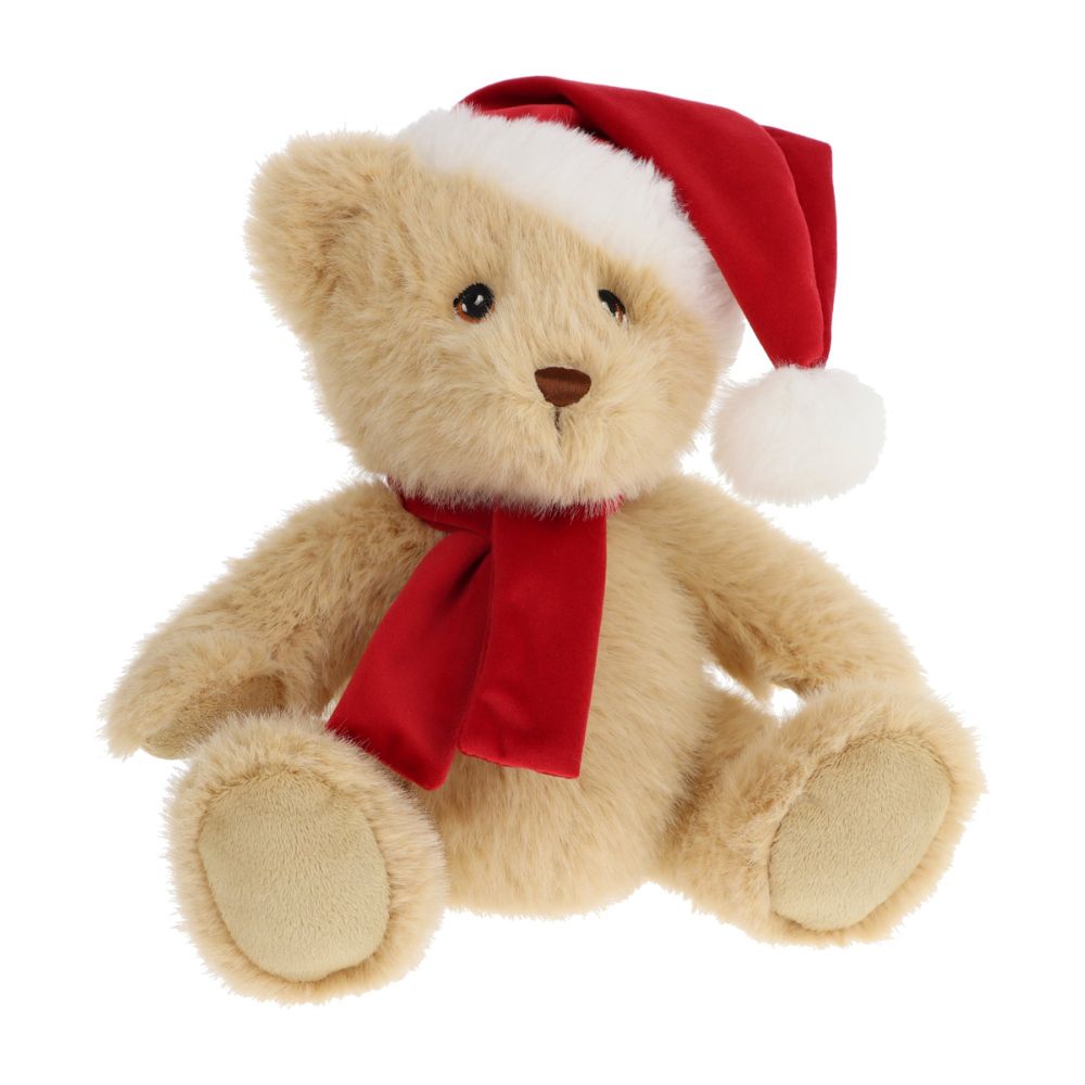 Keel Toys 20cm Christmas Bear with Scarf Plush Toy