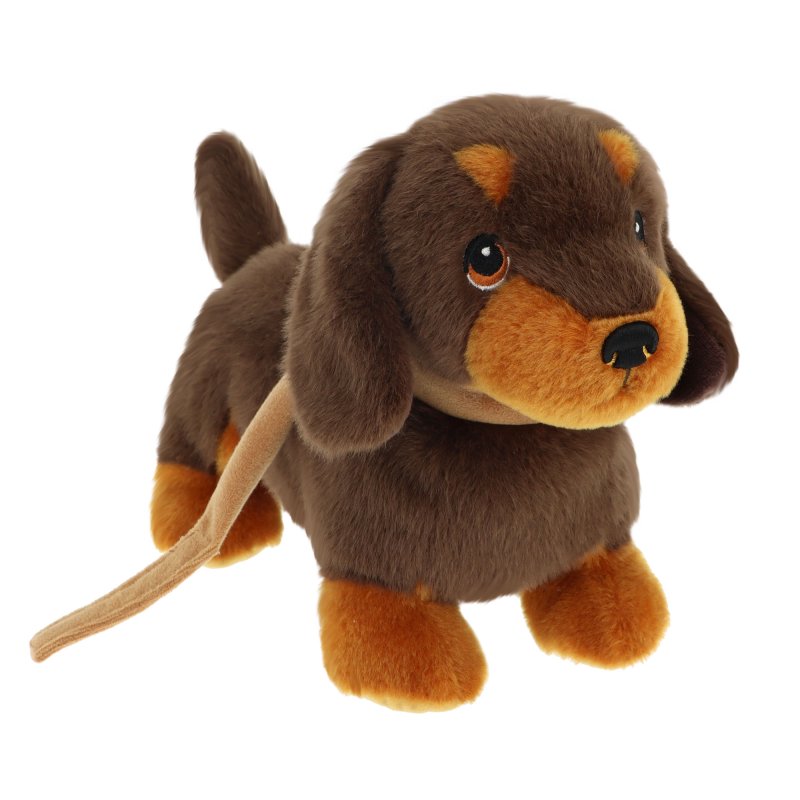 Keel Toys 23cm Puppy Love on Lead Dachshund Soft Plush Toy