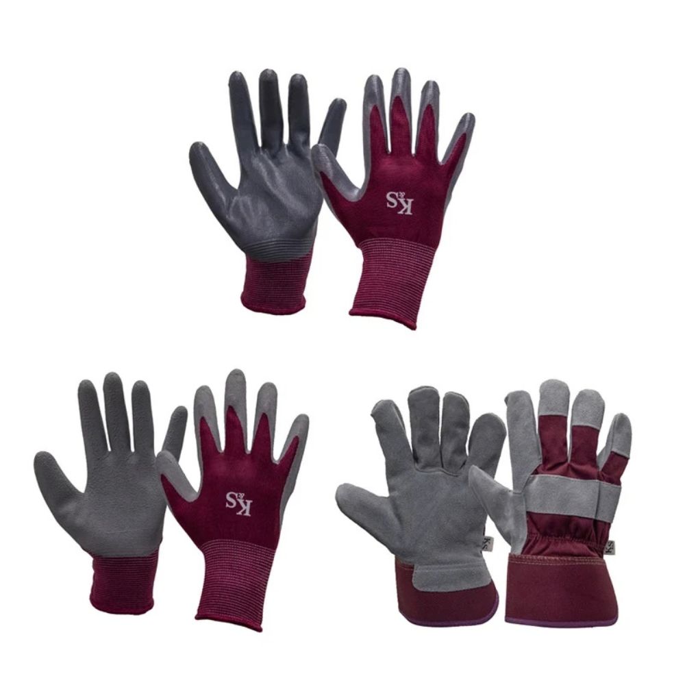 Kent & Stowe Triple Pack Gardening Gloves - Medium
