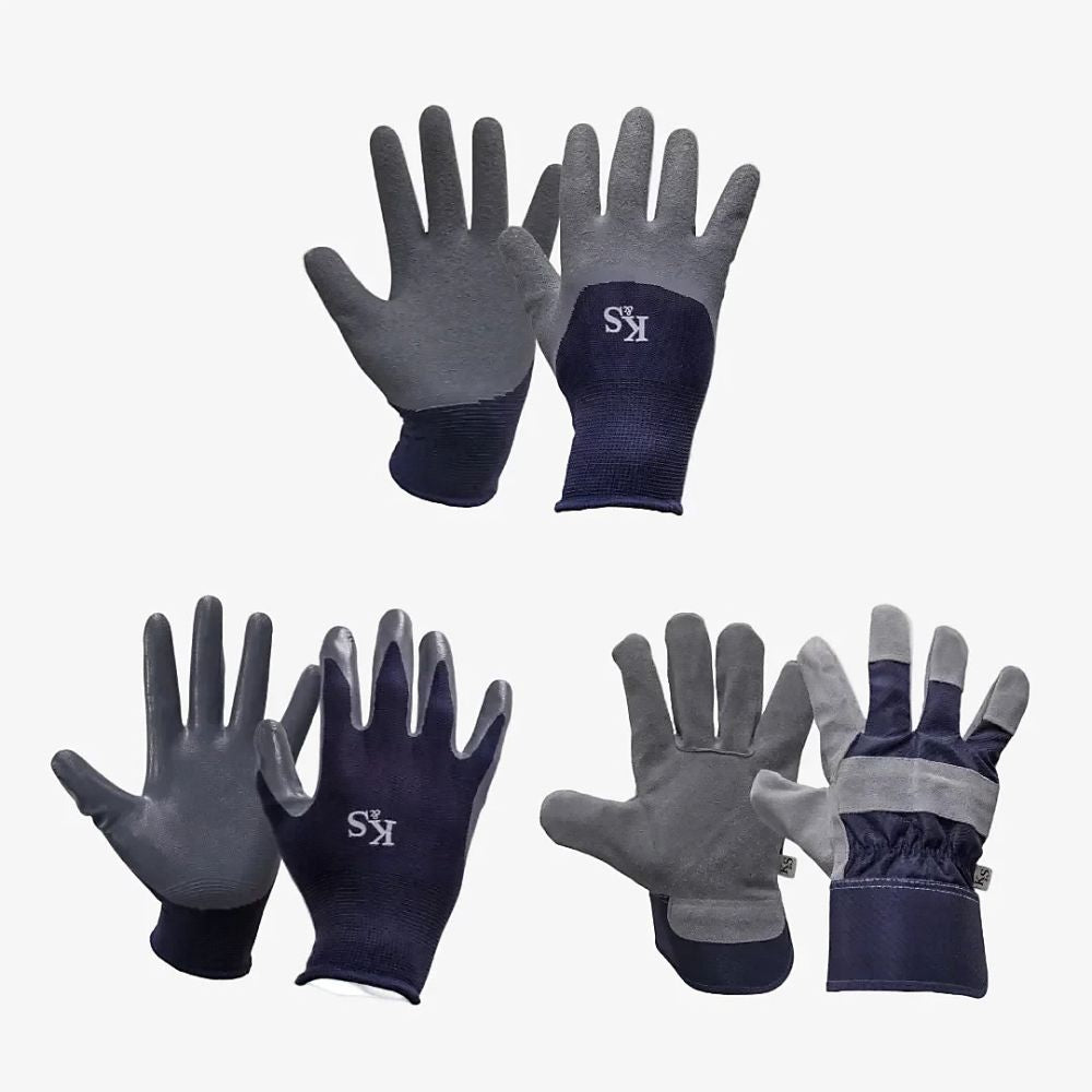 Kent & Stowe All Round Triple Pack Gloves Navy - Medium