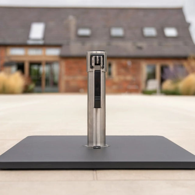 Kettler 15kg Square Plain Steel Parasol Base - Old Railway Line Garden Centre
